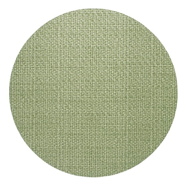 Bodrum Wicker Fern Green Round Easy Care Placemats - Set of 4