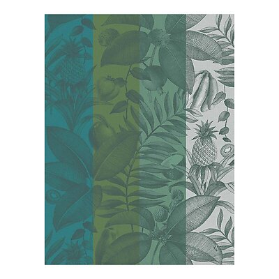 Le Jacquard Francais Fruits Exotiques Green Cotton Tea Towel