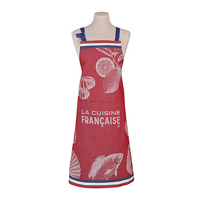 Le Jacquard Francais Gastronomie Red Cotton Apron