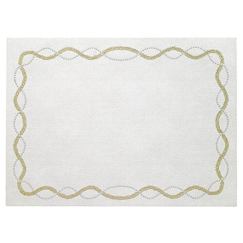 Bodrum Olympia Gold and Silver Rectangle Easy Care Placemats - Set of 4