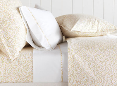 Golden Tan & White Leopard Duvet Cover & Sheets - Barclay Butera Tanner Sand