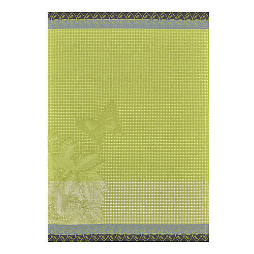 Le Jacquard Francais Jardin des Papillons Green Cotton Hand Towel