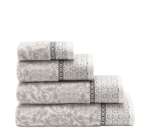 Le Jacquard Francais Charme Grey Towels