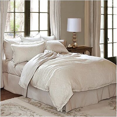 St Geneve Amalfi Neutral Grey Linen Cotton Bedding