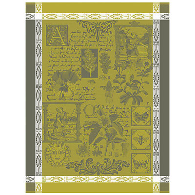 Le Jacquard Francais Herbier Green Cotton Tea Towel