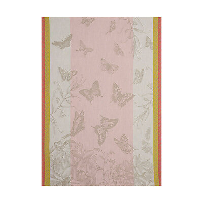 Le Jacquard Francais Jardin des Papillons Magnolia Cotton Tea Towel