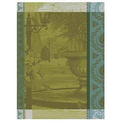 Le Jacquard Francais Jardin Parisien Green Cotton Tea Towel