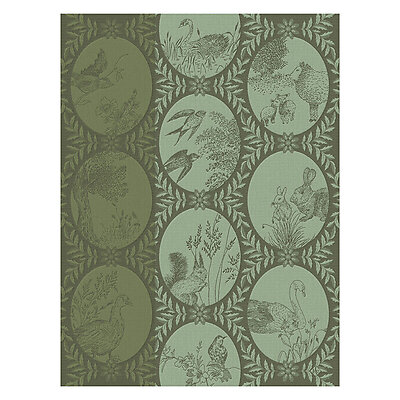 Le Jacquard Francais Josephine Green Cotton Tea Towel