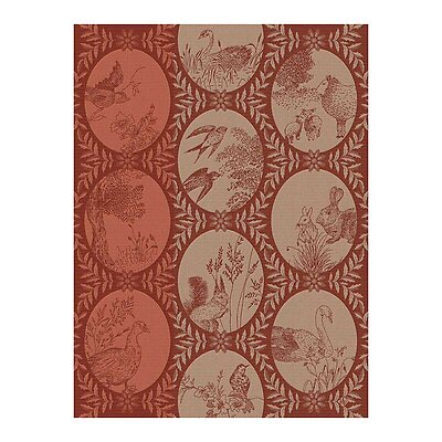 Le Jacquard Francais Josephine Red Cotton Tea Towel