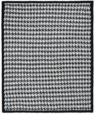 Kashwere Half Throw Blanket Houndstooth Black and Cream