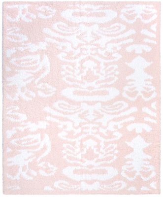 Kashwere Half Throw Blanket Damask Pink and White