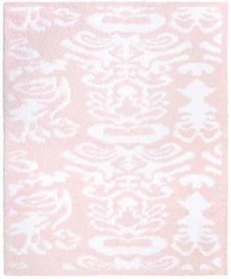 Kashwere Half Throw Blanket Damask Pink and White