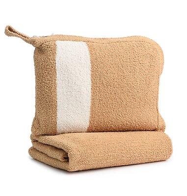 Kashwere Travel Throw Blanket Camel