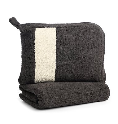 Kashwere Travel Throw Blanket Dark Grey