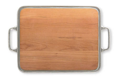 Match Pewter Large Cheese Tray Cutting Board with Handles