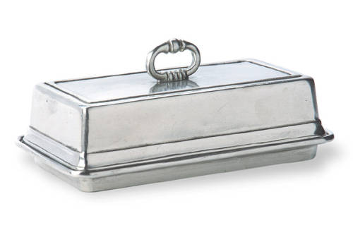 Match Pewter Butter Dish w/ Cover