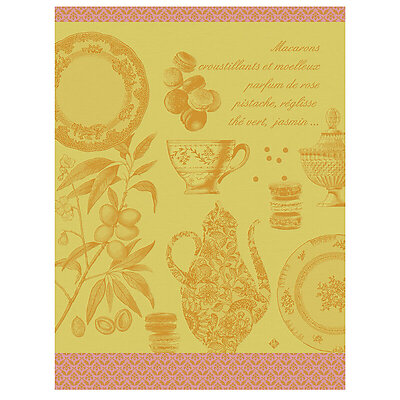 Le Jacquard Francais Macarons Mango Cotton Tea Towel