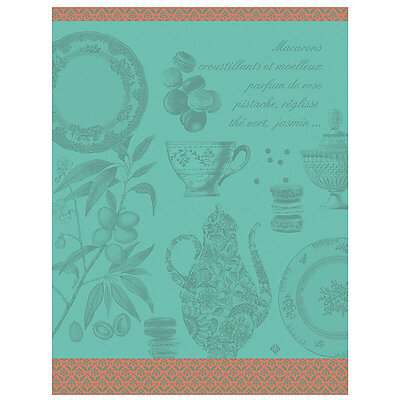 Le Jacquard Francais Macarons Mint Cotton Tea Towel