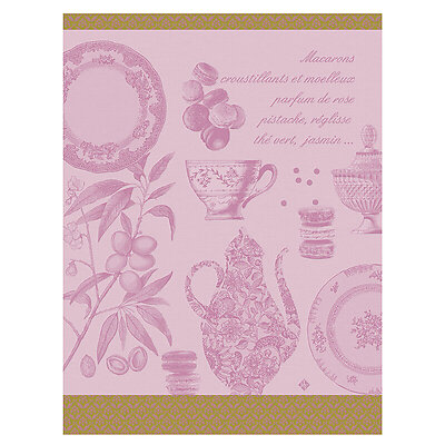Le Jacquard Francais Macarons Rose Cotton Tea Towel