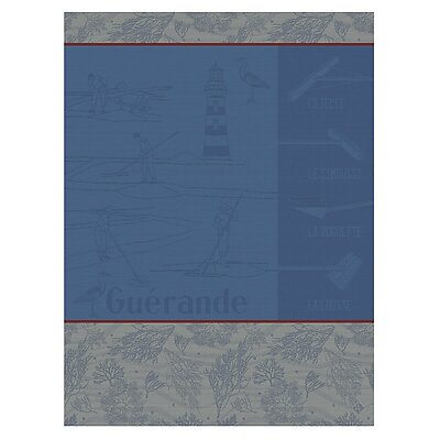 Le Jacquard Francais Marais Salants Blue Cotton Tea Towel