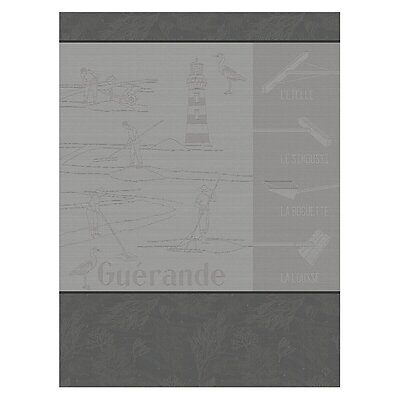 Le Jacquard Francais Marais Salants Grey Cotton Tea Towel