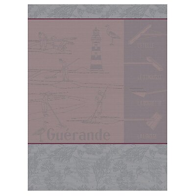 Le Jacquard Francais Marais Salants Pink Cotton Tea Towel