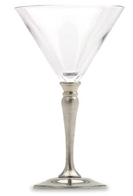 Crystal & Pewter Martini Glass, Match Pewter item 1199.0