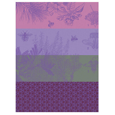 Le Jacquard Francais Miel de Fleurs Purple Cotton Tea Towel