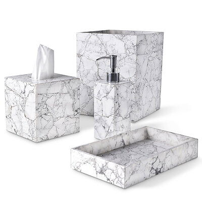 Mike + Ally Taj Howlite Stone Bath Furnishings