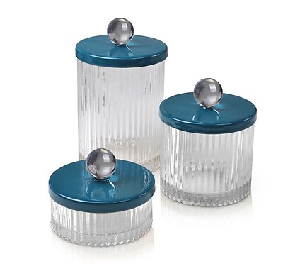 Mike & Ally Lucite Spheres Vanity Jars - Set of 3