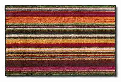 Missoni Home Jazel 156 Orange & Brown Striped Bath Rug