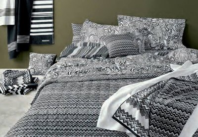 Missoni Oz Black White Zig Zag Pattern Sheets Duvet Covers