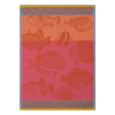 Le Jacquard Francais Moorea Coral Cotton Tea Towel