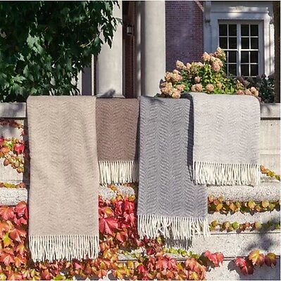 St Geneve Zola New Zealand Wool Blend Throw Blanket