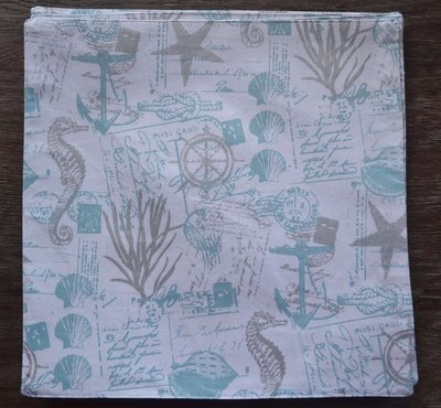 Nicole Miller Nautical Theme Square Cotton Placemats - Silver