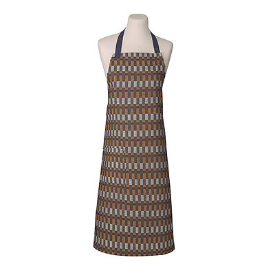 Le Jacquard Francais Origin Rythme Brown Cotton Apron