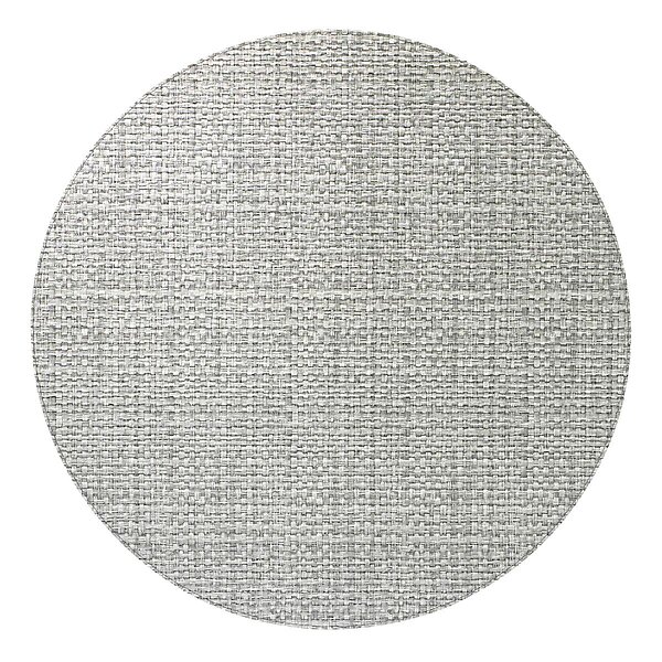 Bodrum Wicker Pebble Gray Round Easy Care Placemats - Set of 4