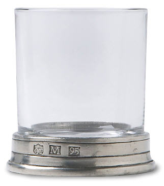 Pewter & Crystal Neat Shot Glasses. Match Pewter item 1198.0