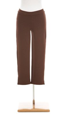 Pine Cone Hill Fit Knit Bamboo Capri Pants, Black & Chocolate