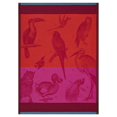 Le Jacquard Francais Planche Animaliere Voliere Bengal Cotton Tea Towel