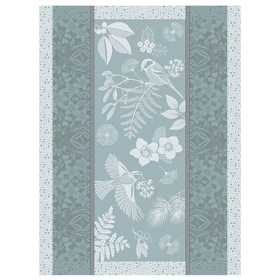 Le Jacquard Francais Poesie D'Hiver Blue Cotton Tea Towel