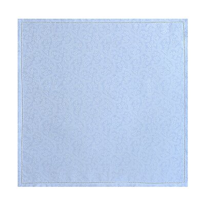 Le Jacquard Francais Portofino Fiori Blue Linen Placemats and Napkins