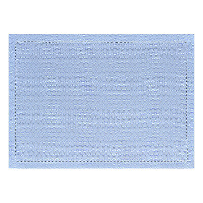 Le Jacquard Francais Portofino Geo Blue Placemats and Runners