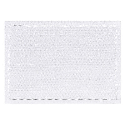 Le Jacquard Francais Portofino Geo White Placemats and Runners