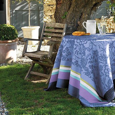 Le Jacquard Francais Provence Lavender Blue Cotton Table Linens