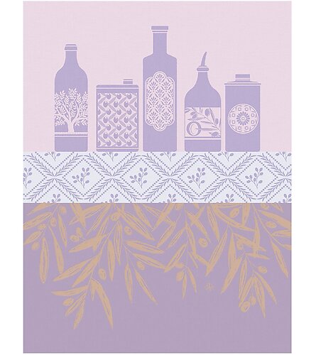 Le Jacquard Francais Huiles Provencales Purple Cotton Tea Towel