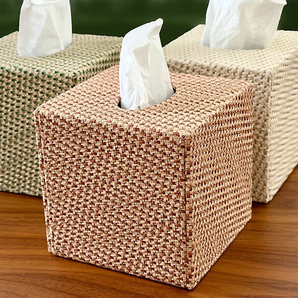 Bodrum Rattan Tissue Box