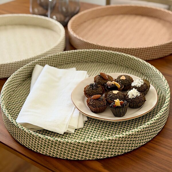 Bodrum Vinyl Rattan Trays