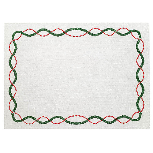 Bodrum Olympia Red and Green Rectangle Easy Care Placemats - Set of 4