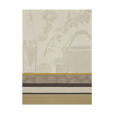 Le Jacquard Francais Saveurs de Provence Beige Cotton Tea Towel